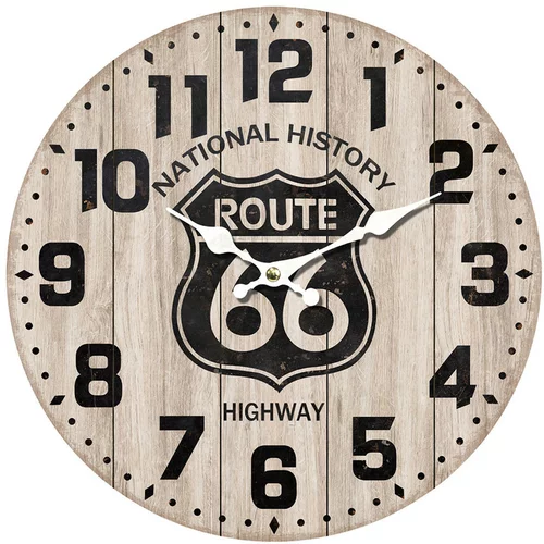 Signes Grimalt Route Wall Clock 66 Smeđa