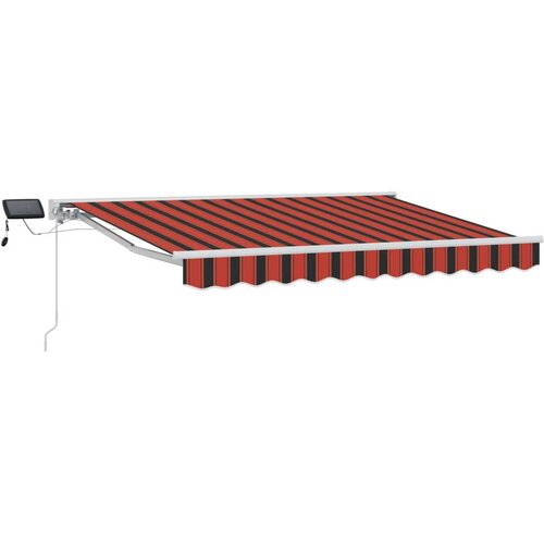  Ročno senčilo s LED-ji Oranžna in Črna 2,5 x 2 m, (5000205150) Cene