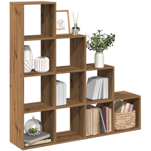  Pregrada/regal za knjige 4 razina hrast 131,5x29x131,5cm drveni Cijene