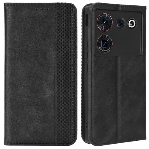 INORCO Za ZTE nubia Z50 Ultra Anti-Drop Wallet Case Retro PU usnjeni preklopni ovitek za telefon s stojalom, (22035467) Slike