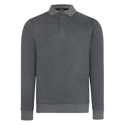 Dewberry V4007 MEN&amp;#039;S SWEATSHIRT-DARK ANTHRACITE Slike