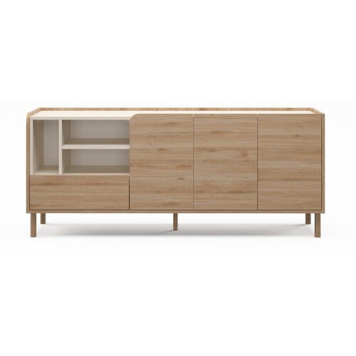 Marckeric Komoda v hrastovem dekorju v naravni barvi 180x75,5x44 cm Monza – Cene