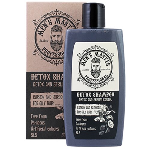 MENS MASTER mm detox shampoo active carbon and burdock 260ml Slike