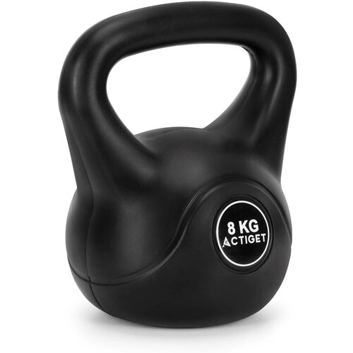 springos Kettlebell za vaje, 8 kg uteži, kettlebell za trening ABS, črna žoga, (5000136410) Cene