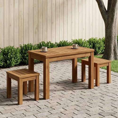  Stolić za kavu Prirodna 60,5 x 30 x 36 cm Čvrsto drvo akacije Cijene