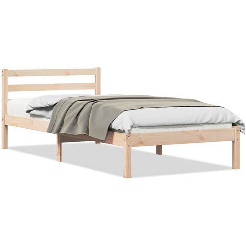  Krevetna konstrukcija s uzglavljem Smeđa 215,5 x 85,5 x 69,5 cm Slike