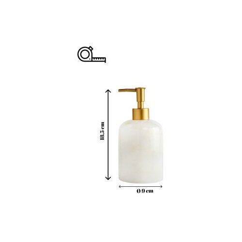 Wallxpert dozator za sapun bianco white matte gold Slike