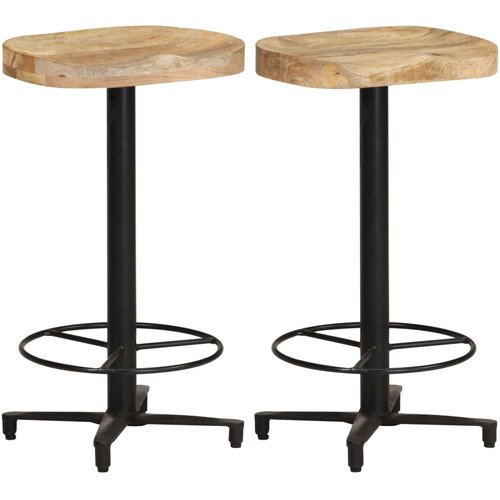  The Living Store Barski stolčki 2 kosa 66 cm trden mangov les - Barski Stolček, (21482028) Cene