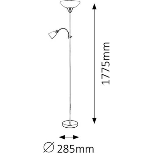 Rabalux diana podna lampa sa čitačem E27 60W+E14 40W Slike