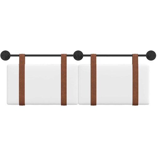  Držeće uzglavlje Zidne Bijeli 150 x 55 x 5 cm Antikni PU Slike