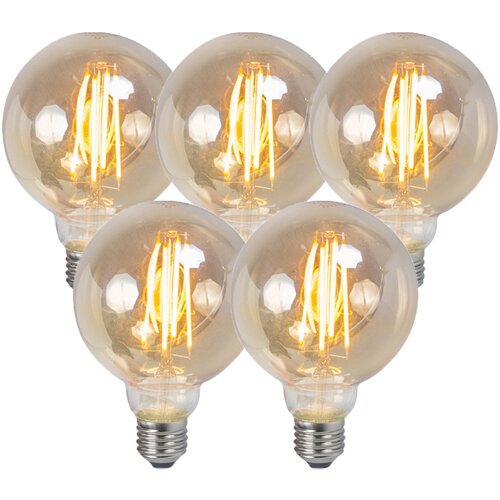LUEDD Komplet 5 dimnih LED žarnic z žarilno nitko E27 5W 450lm 2200K Cene