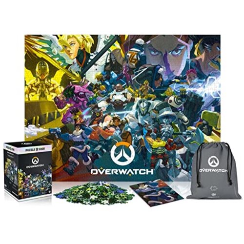 Lotte Overwatch: Heroes Collage | 1500 komad sestavljanke | Vključuje plakat in torbo | 85 x 58 | Za odrasle in otroke, stare 14 let in več | Kot nalašč za, (20834901) Cene