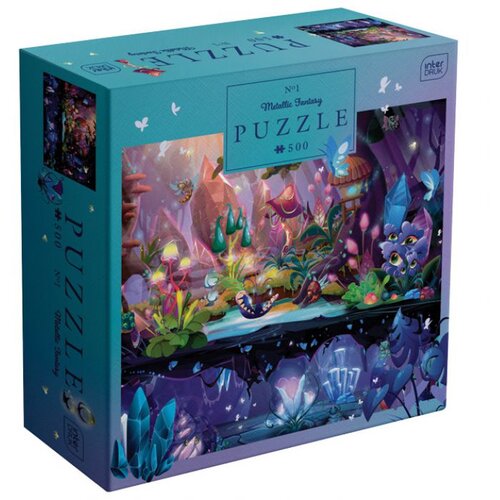 Puzzle 500 KOM METALLIC FANTASY "MAGIC FOREST" INTERDRUK Cene