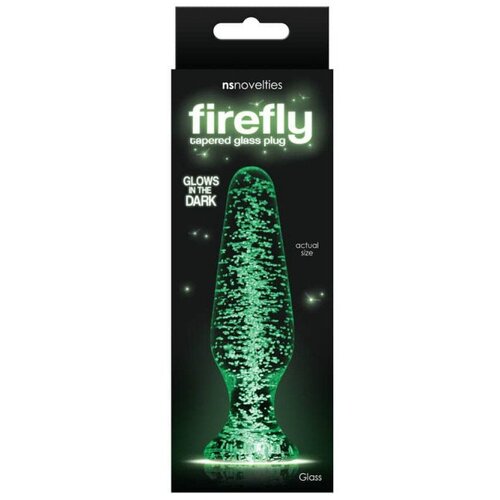 New Sensations Novelties Stekleni Analni Čep Firefly Tapered Clear Slike