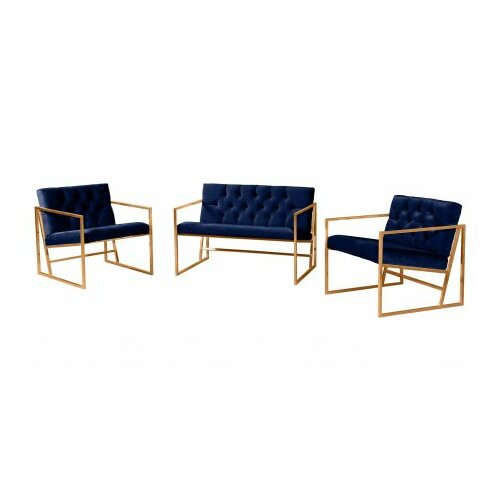 Atelier Del Sofa sofa i dve fotelje oslo gold dark blue Slike