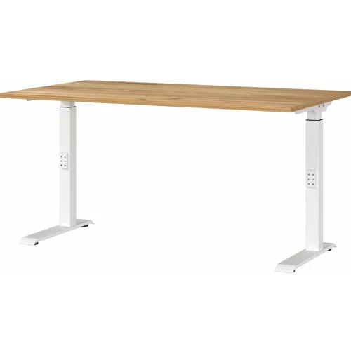 Germania Pisalna miza z nastavljivo višino z mizno ploščo v hrastovem dekorju 80x140 cm Downey –