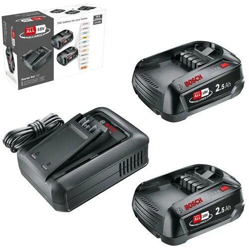 Bosch začetni komplet z 2 x 2,5 ah akumulatorjema s polnilnikom al 18 V-44 Cene