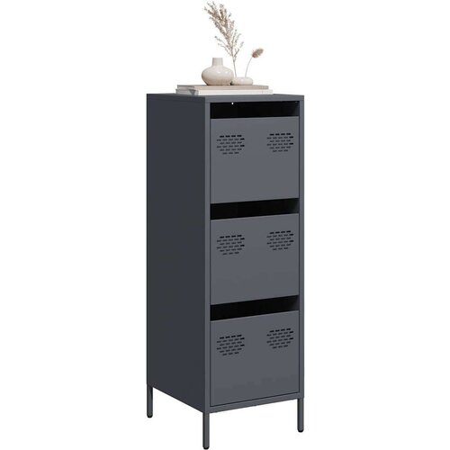 VidaXL Visoka komoda antracit 39x35x103,5 cm od čelika Slike
