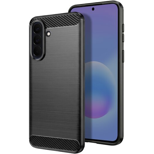 AVIZAR Ovitek za Galaxy A57 silikonski efekt ogljika bru&scaron;ena tekstura, Črna, (5000275436) Cene