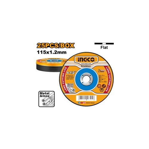 Ingco Rezna ploča 115X1.2 metal/INOX 25/1 MCD1211525 Cene