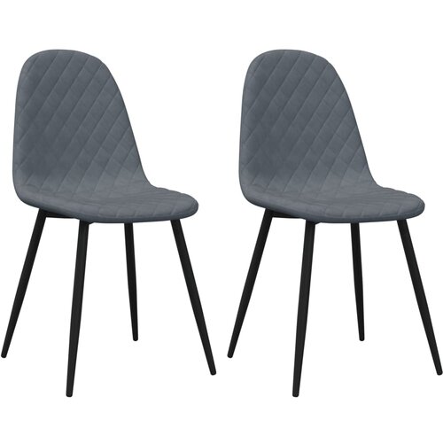 Maison Chic Jedilni stoli - Vzorci stoli 2 kosa temno siv žamet A513, (22032635) Cene