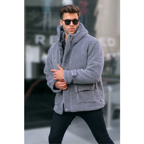 Madmext Winter Jacket - Gray - Long Cene