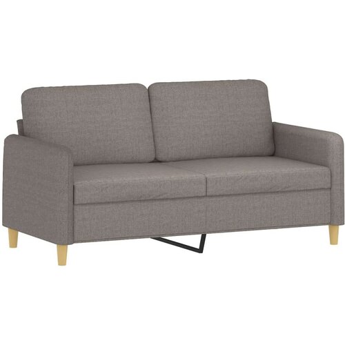  3-dijelni set sofa s jastucima smeđesivi od tkanine Slike