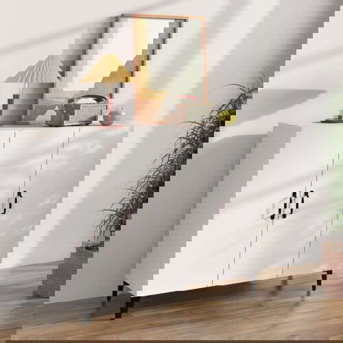  Komoda bijela 90x34x80 cm od konstruiranog drva Cijene