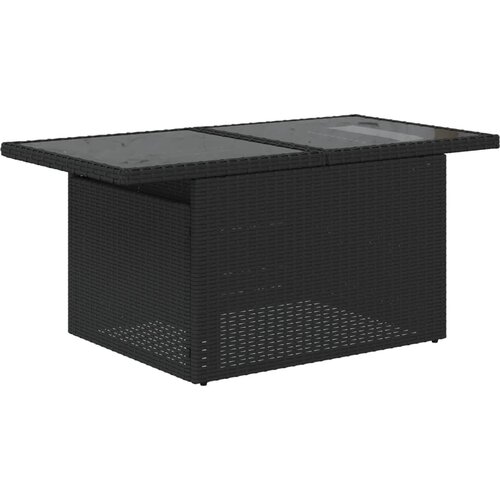  8-dijelni set vrtnih sofa od poliratana s jastucima crni Crna 100 x 55 x 73 cm Slike