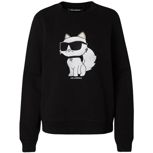 Karl Lagerfeld Majica 'Ikonik 2.0 Choupette' kremna / črna / bela