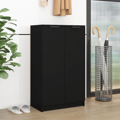 The Living Store Omarica za čevlje črna 59x35x100 cm inženirski les - Omarica Za Čevlje, (21435036) Slike