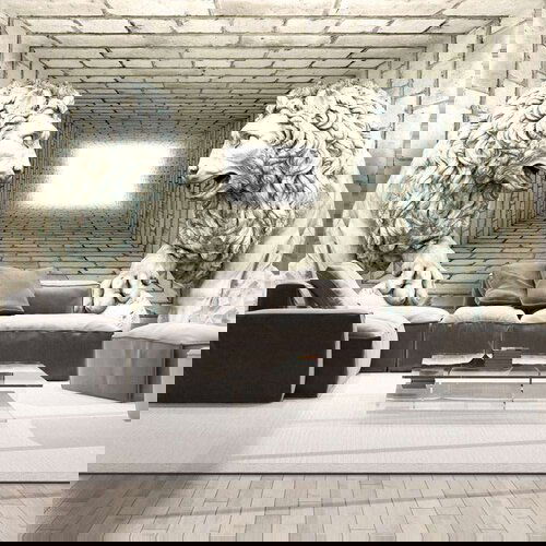  Samoljepljiva foto tapeta - Chamber of lions 98x70 Cijene