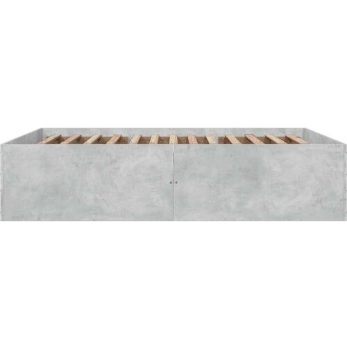  Okvir kreveta boja betona 150x200 cm od konstruiranog drva Slike
