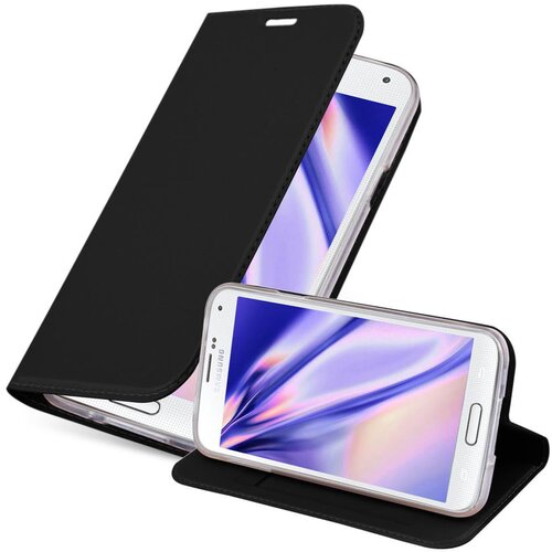 Cadorabo Ohišje, združljivo z Samsung Galaxy S5 / S5 NEO v klasična črna - Zaščitni ovitek z magnetnim zapiranjem, stoječo funkcijo in režo za kartice, (20558472) Cene