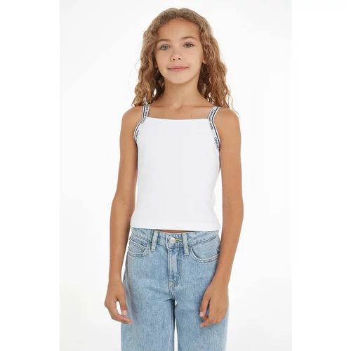 Calvin Klein Jeans Otroški top bela barva