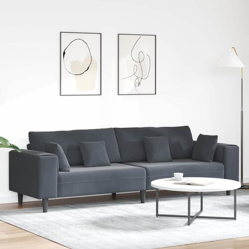SOFA Tamno siva 250 x 77 x 76 cm Baršun Cene