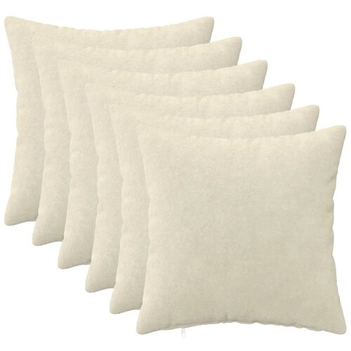  Jastuk s jastukom HEERLEN 6 kom. Krem Mikrofibra Flis - Krem 35 x 35 cm 6 Cijene