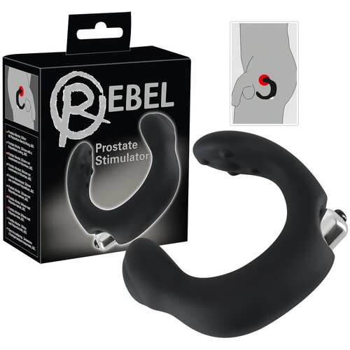 Rebel zakrivljeni vibrator za prostatu (crni) Cene