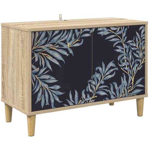 vidaXL TV ormar DOKKUM 69 x 33 x 50 cm Sonoma Konstruirano drvo - Plavi afti uzorak Cene
