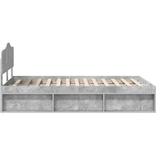  Okvir za krevet Beton 120 x 190 cm Čvrsto borovo drvo Slike