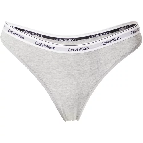 Calvin Klein Underwear Tanga gaćice siva melange / bijela