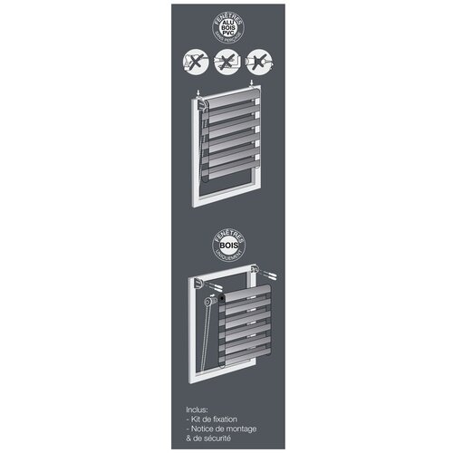 Douceur d int&amp;eacute;rieur Svjetlo smeđe tekstilne rolete 60x90 cm Daynight &amp;ndash; Slike