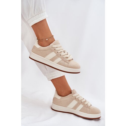 EVENTO Women's Sneakers Made Of Eco Suede Beige Arlenina Cijene