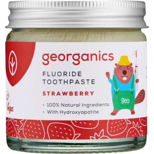 Georganics Fluoride Toothpaste Strawberry - 60 ml Slike