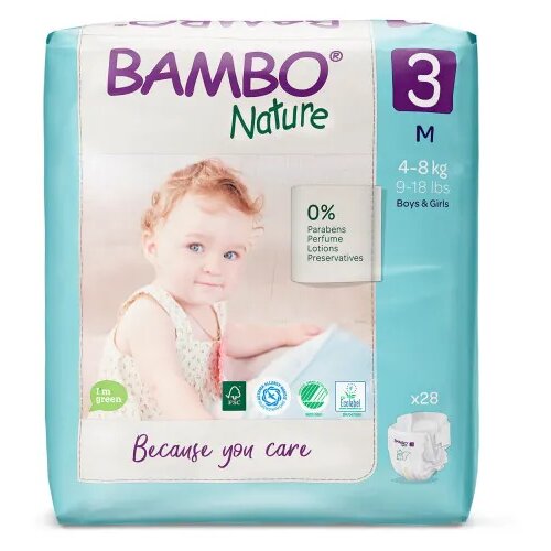 Bambo pelene Nature Eco Friendly 3, 4-8 kg, 28 kom Cijene