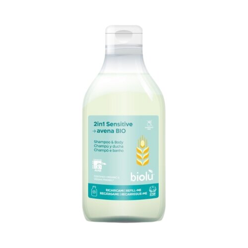 Biol&amp;ugrave; Sensitiv 2v1 &amp;scaron;ampon in gel za prhanje - 250 ml Slike
