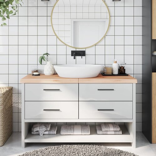 Kupaonska radna ploča 140x50x(2-6) cm netretirano masivno drvo Slike