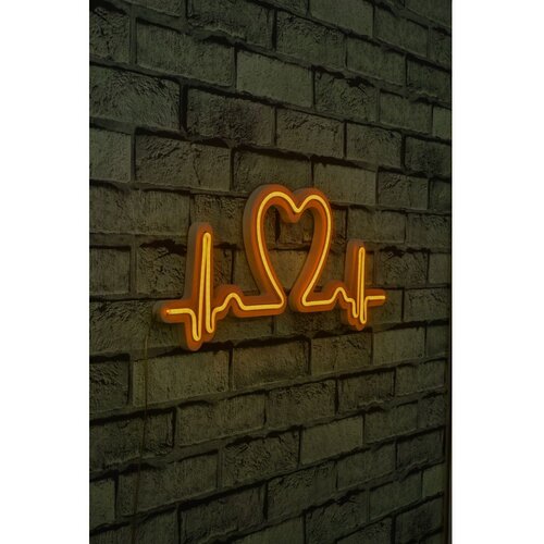 Wallity Dekorativna LED rasveta Love Rhythm, 20.5x56.5cm, Žuta Cene
