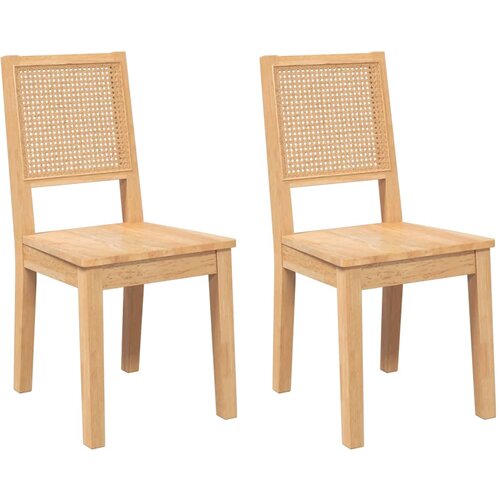 Maison Chic Jedilni stoli - Vzorci stoli 2 kosa masivne lesene gume A331, (22032782) Cene