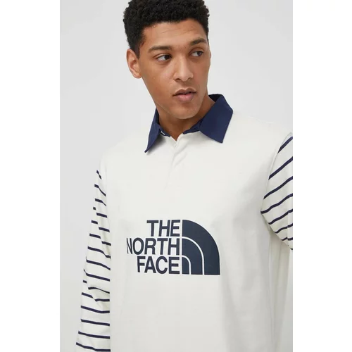 The North Face Bombažna majica z dolgimi rokavi bež barva